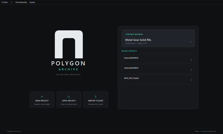 Polygon Archive, inicio