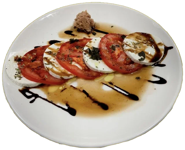 Ensalada de tomate, queso fresco y orégano