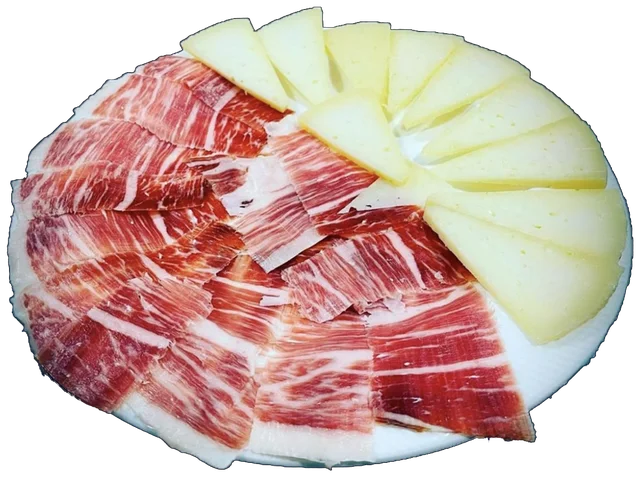 Jamón ibérico y queso manchego